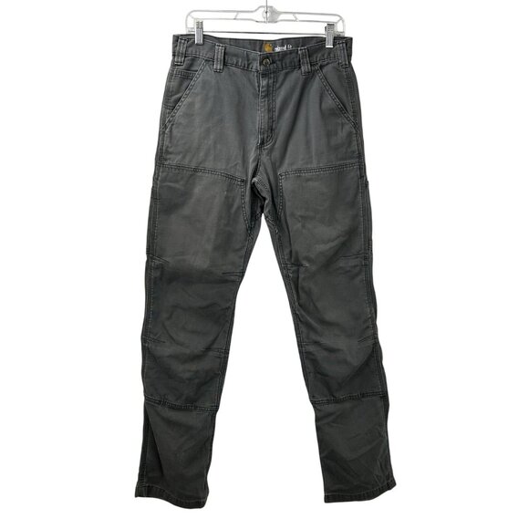 Carhartt Double Knee Men's Pants Relaxed Fit 31x34 Workwear 102802-029 Gray - Picture 1 of 16